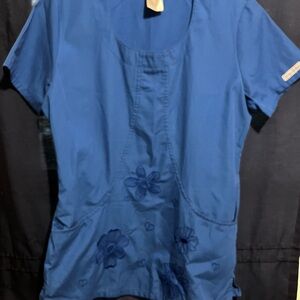 Cherokee Blue Floral Blouse